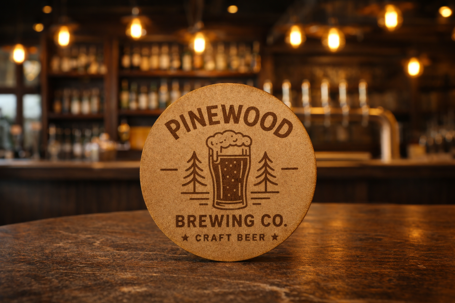 🍺 Klasický gravírovaný podtácek / Classic Engraved Coaster