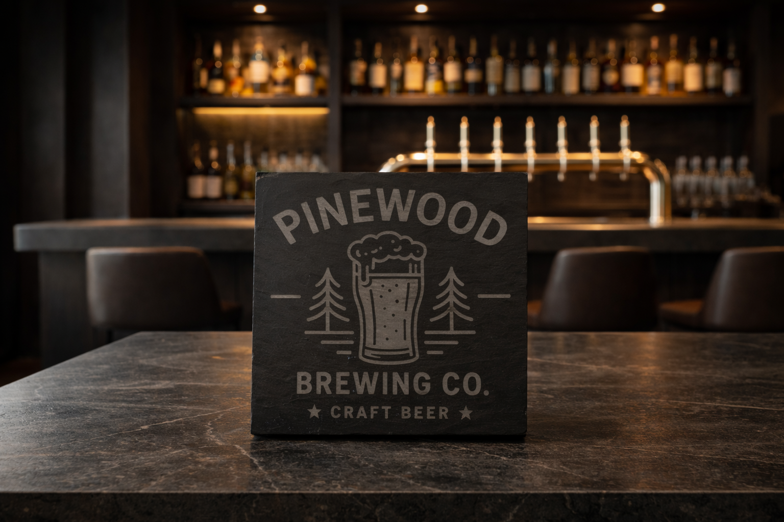 🪨 Kamenný gravírovaný podtácek / Limestone Engraved Coaster