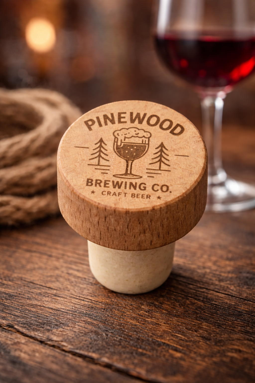 🍷 Gravírovaný vinný korek / Custom Engraved Wine Cork