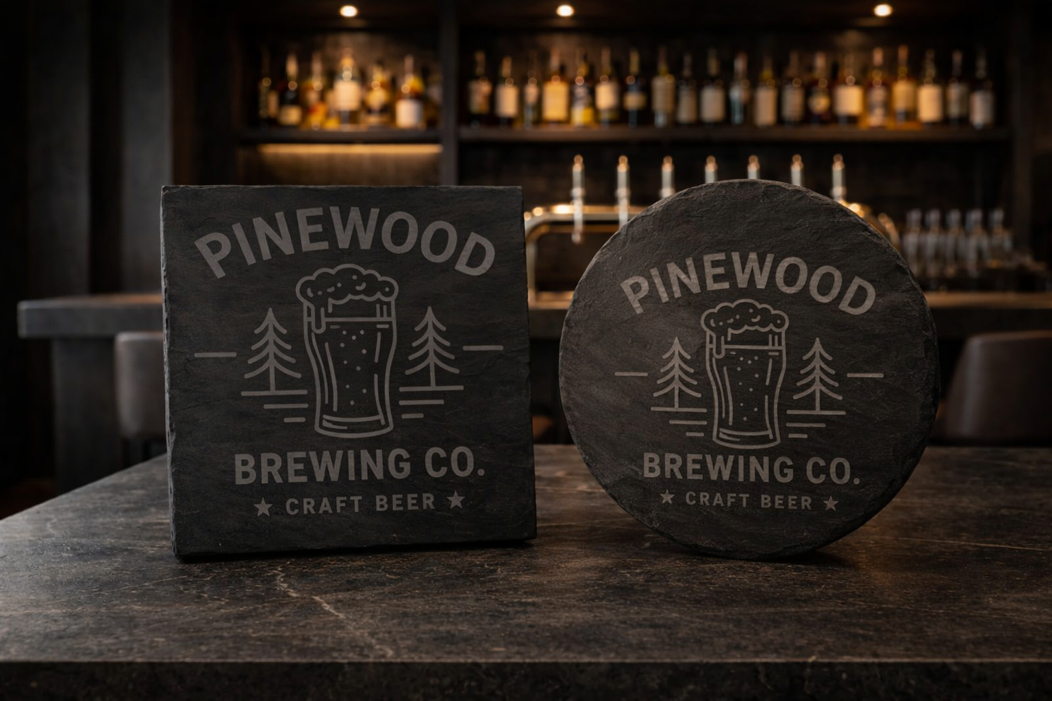 🪨 Kamenný gravírovaný podtácek / Limestone Engraved Coaster